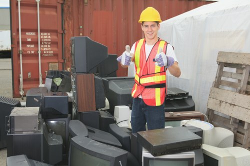 Professional team performing house clearance in Putney