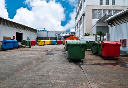 Residential waste collection bins in Putney